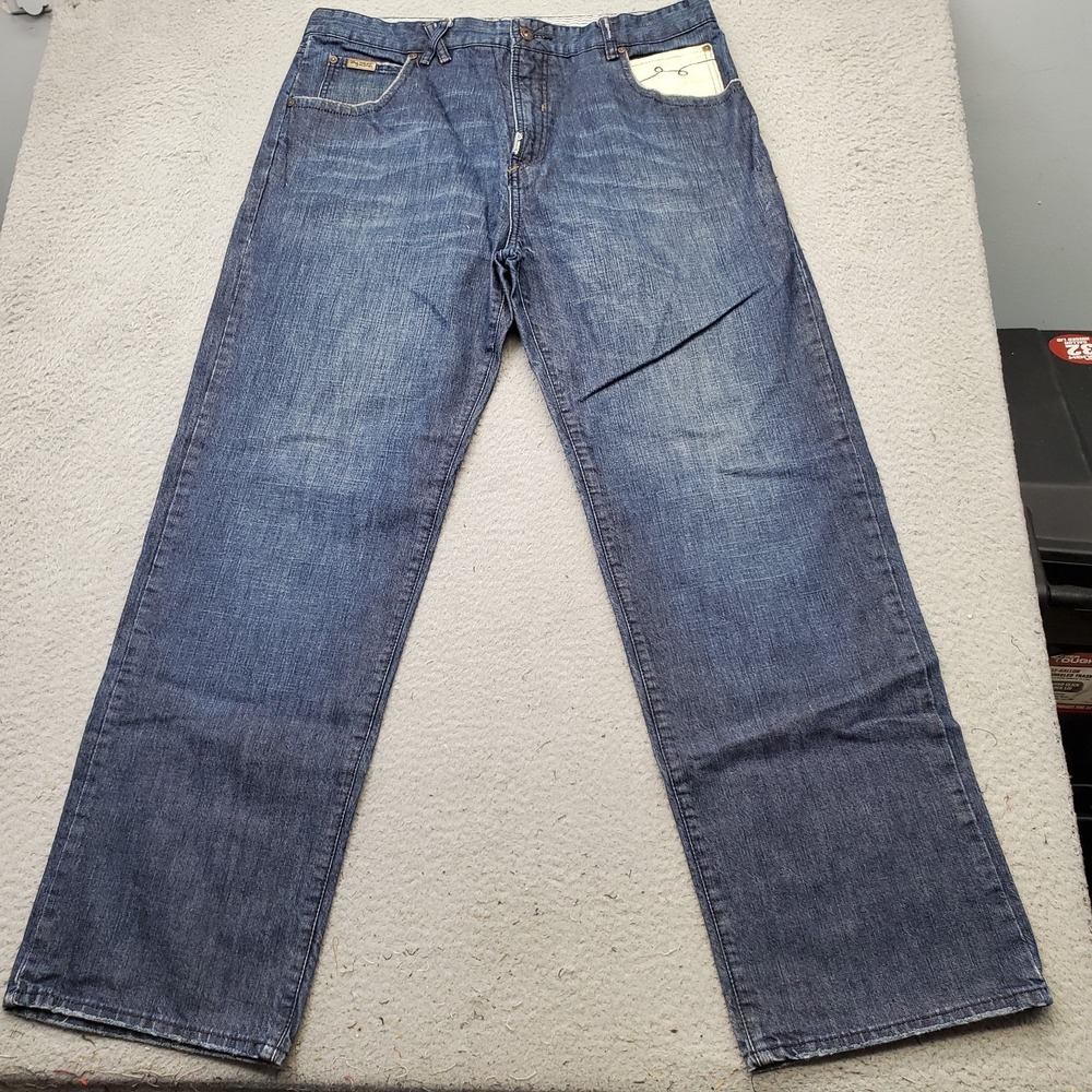 LRG‎ Baggy Skater Jeans Mens 38 Blue Denim Faded Y2K The Hills Have Eyes